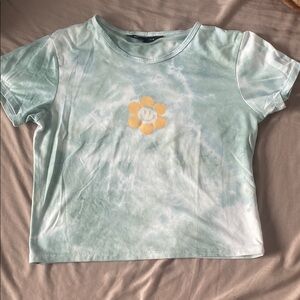 Tie-Dye T-Shirt with Smiley Flower